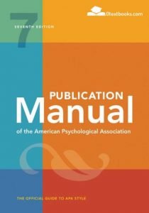 Publication Manual of the American Psychological Association 7th Edition Textbook
